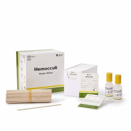 Hemoccult Single Slides Cancer Screening Test Kit Fecal Occult Blood Test FOBT Tests CLIA Waived, 100PK 60151A